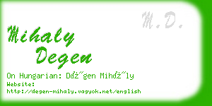 mihaly degen business card